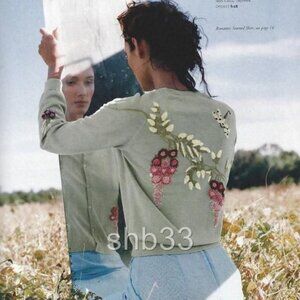 Anthropology Dragonfly Rare Embroidered Sweater in Large